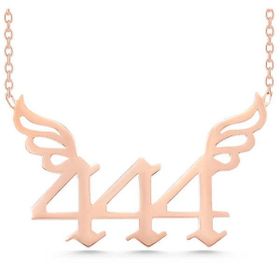 GMS Rose 444 Melek Sayısı Kadın Gümüş Kolye