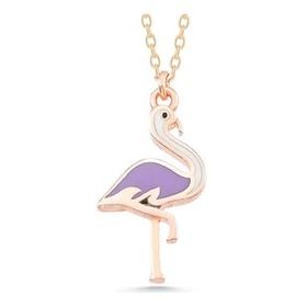GMS Rose Flamingo Kadın Gümüş Kolye