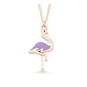 GMS Rose Flamingo Kadın Gümüş Kolye