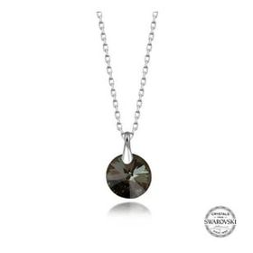 GMS Swarovski Crystal İris Yeşil Taşlı Kadın Gümüş Kolye