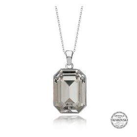GMS Swarovski Crystal Taşlı Baget Kadın Gümüş Kolye
