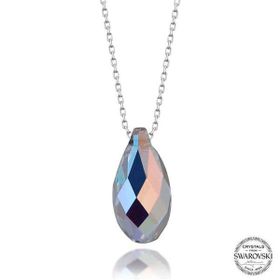 GMS Swarovski Crystal Taşlı Damla Kadın Gümüş Kolye