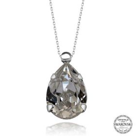 GMS Swarovski Crystal Taşlı Damla Kadın Gümüş Kolye