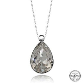 GMS Swarovski Crystal Taşlı Damla Kadın Gümüş Kolye