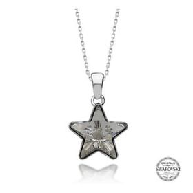 GMS Swarovski Crystal Taşlı Deniz Yıldızı Gümüş Kadın Kolye