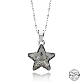 GMS Swarovski Crystal Taşlı Deniz Yıldızı Gümüş Kadın Kolye