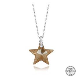 GMS Swarovski Crystal Taşlı Deniz Yıldızı Gümüş Kadın Kolye