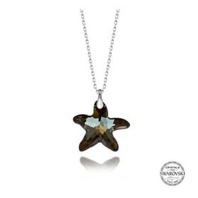 GMS Swarovski Crystal Taşlı Deniz Yıldızı Gümüş Kadın Kolye