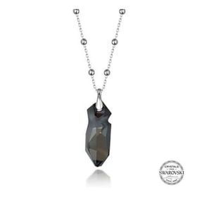 GMS Swarovski Crystal Taşlı Top Zincir Baget Gümüş Kadın Gümüş Kolye