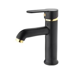 GMS ZRV200 Çift Giriş Zirve Siyah Altın Lavabo Musluk Bataryası