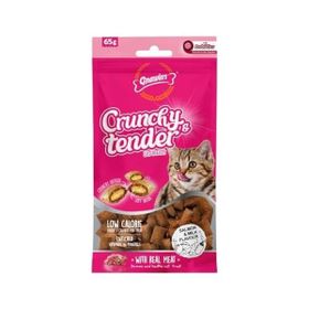 Gnawlers Crunchy Somonlu ve Sütlü Prebiotik Destekli 65 gr Kedi Ödül Maması