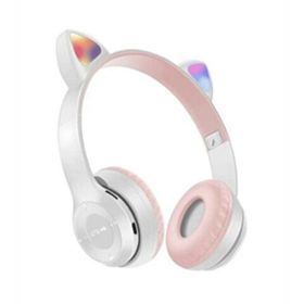 Gnctech Kablosuz Bluetooth Kulaküstü Rgb Işıklı Kedi Desenli Kulaklık