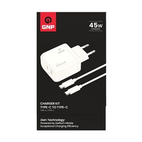 GNP 45W Beyaz Gan 3'lü Şarj Adaptörü ve Type-C Kablo