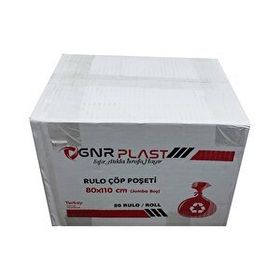 GNR Endüstriyel 2 Kat Siyah 400 gr 80x110 cm 10 Adet Jumbo Çöp Poşeti (3 adet)