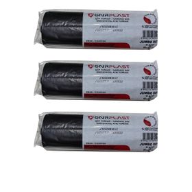 GNR Endüstriyel 2 Kat Siyah 400 gr 80x110 cm 10 Adet Jumbo Çöp Poşeti (3 adet)