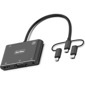 Go Des GD-8762 5 in 1 HDMI VGA AV Bluetooh V4.2 EDR Dönüştürücü Adaptör Ses ve Görüntü Aktarım