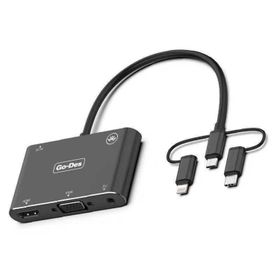 Go Des GD-8762 5 in 1 HDMI VGA AV Bluetooh V4.2 EDR Dönüştürücü Adaptör Ses ve Görüntü Aktarım
