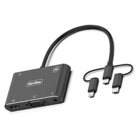 Go Des GD-8762 5 in 1 HDMI VGA AV Bluetooh V4.2 EDR Dönüştürücü Adaptör Ses ve Görüntü Aktarım