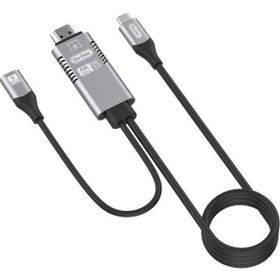 Go Des GD-8770 Type-C To HDMI 4K Kablo PD 3.0 Görüntü Aktarım Kablosu