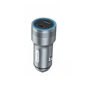 Go Des GD-QC2019 40 W LED Işıklı Çift PD Çıkışlı Metal Siyah Araç Şarj Başlığı