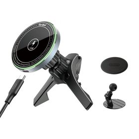 Go Des More TR GD-WL289 Magnetik Wireless Kablosuz Şarjlı 2 in 1 Araç İçi Telefon Tutucu