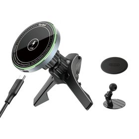 Go Des More TR GD-WL289 Magnetik Wireless Kablosuz Şarjlı 2 in 1 Araç İçi Telefon Tutucu