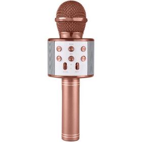 Go İthalat 4604 Karaoke Mikrofonlu Şarjlı Rose Gold Bluetooth Hoparlör