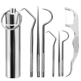 Go İthalat 7 Parça Paslanmaz Çelik Ağız Diş Tartar Sökücü Temizlik Bakım Seti
