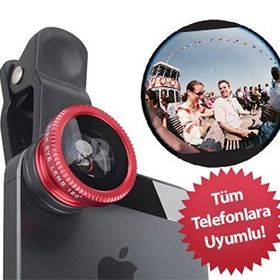 Go İthalat (Tüm Modellere Uyumlu) Balık Gözü Cep Telefonu Lensi