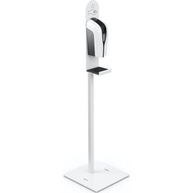 Go Sensör 1 lt Metal- Beyaz Renk Otomatik Sensörlü Sabun Makinesi ve Dezenfektan Standı