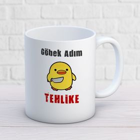 Göbek Adım Tehlike İki Tarafı Baskılı Kupa