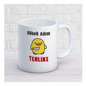 Göbek Adım Tehlike İki Tarafı Baskılı Kupa
