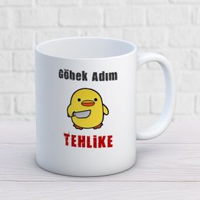Göbek Adım Tehlike İki Tarafı Baskılı Kupa