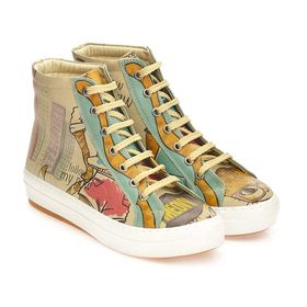 Goby CW2019 Renkli Desenli Kadın Günlük Ayakkabı