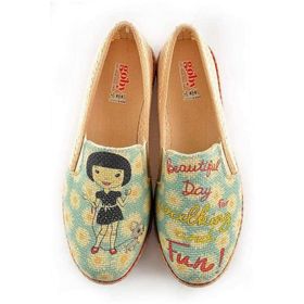 Goby DEL109 Desenli Kadın Sneaker Ayakkabı