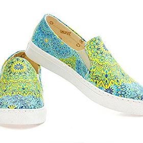 Goby WVN4038 Blue and Yellow Pattern Kadın Sneaker Ayakkabı