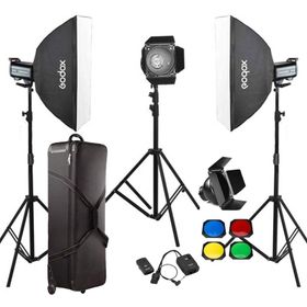 Godox QS600II W/s Pro 3'lü Paraflaş Set