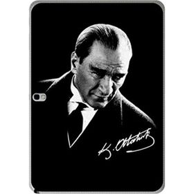 Gogo Accessories 10.5 inç Samsung Galaxy Tab ile Uyumlu S T800 Atatürk İmza Baskılı Silikon Kılıf