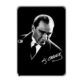 Gogo Accessories 10.5 inç Samsung Galaxy Tab ile Uyumlu S T800 Atatürk İmza Baskılı Silikon Kılıf
