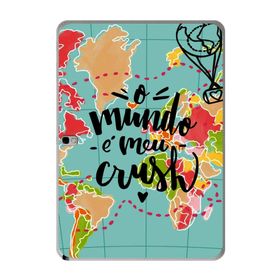 Gogo Accessories 10.5 inç Samsung Galaxy Tab ile Uyumlu S T800 Mavi Harita Baskılı Silikon Kılıf