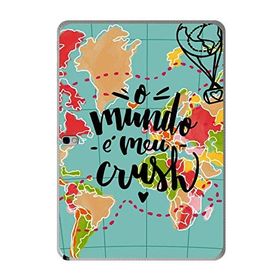 Gogo Accessories 10.5 inç Samsung Galaxy Tab ile Uyumlu S T800 Mavi Harita Baskılı Silikon Kılıf