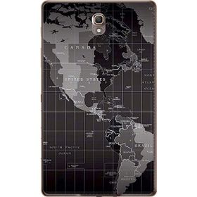 Gogo Accessories 10.5 inç Samsung Galaxy Tab ile Uyumlu S6 T860 Gri Harita Baskılı Silikon Kılıf