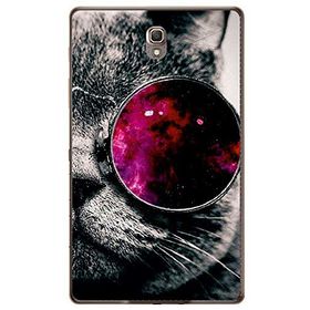Gogo Accessories 10.5 inç Samsung Galaxy Tab ile Uyumlu S6 T860 Kedi Baskılı Silikon Kılıf