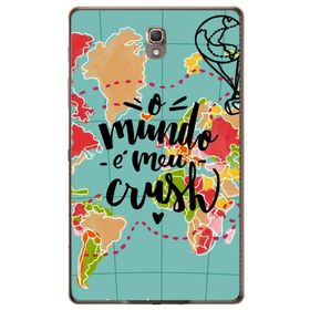 Gogo Accessories 10.5 inç Samsung Galaxy Tab ile Uyumlu S6 T860 Mavi Harita Baskılı Silikon Kılıf