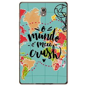 Gogo Accessories 10.5 inç Samsung Galaxy Tab ile Uyumlu S6 T860 Mavi Harita Baskılı Silikon Kılıf