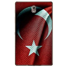 Gogo Accessories 10.5 inç Samsung Galaxy Tab ile Uyumlu S6 T860 Türk Bayrağı Baskılı Silikon Kılıf
