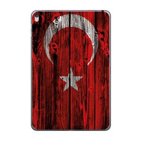 Gogo Accessories 8 inç Samsung Galaxy Tab ile Uyumlu A T290 295 297 Türk Bayrağı Ahşap Baskılı Silikon Kılıf