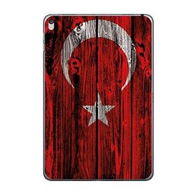 Gogo Accessories 8 inç Samsung Galaxy Tab ile Uyumlu A T290 295 297 Türk Bayrağı Ahşap Baskılı Silikon Kılıf