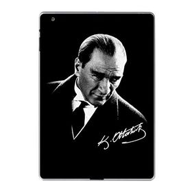 Gogo Accessories Apple iPad 2 3 4 A1219 A1395 A1416 A1460 Atatürk İmza Baskılı Silikon Kılıf