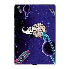 Gogo Accessories Apple iPad 2 3 4 A1219 A1395 A1416 A1460 Mor Astronot Baskılı Silikon Kılıf